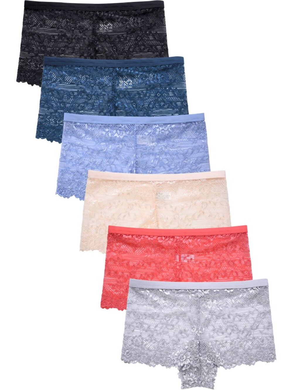 $10 SALE PACK OF 6 Women's Allover Lace Solid Hipster Panty (LP9084LH)